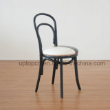 Antique Style Black and White Metal Coffee Chair with Cushion (SP-MC069A)