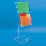 Clear Acrylic Display Stand with Angled Sign Holder