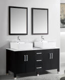 2017 America Style Solid Wooden Bathroom Furniture with Double Sink