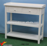 Solid Painted French Wood Console White Table