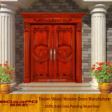Carved Solid Wood Door Mahogany Entry Door (XS1-004)