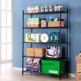 5 Tier Home Food Pantry Storage Organizer DIY Metal Wire Rack Shelving with Adjustable Shelf Height, NSF Approval