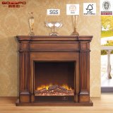 European Style Electric Fireplace Mantel with Solid Wooden Frame (GSP15-002)