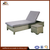 2018 Well Furnir Wicker Outdoor Chaise Lounge with Coffee Table