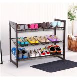 3-Tier Stackable Metal Shoe Rack Shoe Organizer Shelf