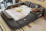 Modular Multifunctional Soft Fabric King-Size Bedroom Bed