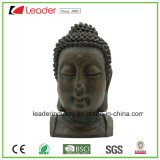 Decorative Polyresin Buddha Head Oriental Statue with Antique Stone Look for Home and Garden Decoration