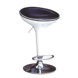 Modern Furniture PVC Round Bar Stool with Chromed Base (FS-102DPVC)