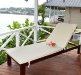 Outdoor Chasie Lounge Wooden Deck Chair Used Sun Lounger / Beach Sofa Chair for Resort