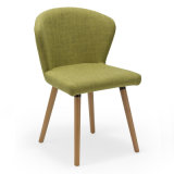 Solid Wood Legs Fabric Dining Chair (W16936)