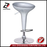 High Quality Colorful ABS Plastic Bar Chair with Chromed Footrest and Base