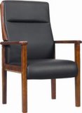 Wooden Office PU Leather Chair (X-211)