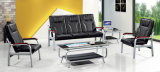 Hot Sales Classical Design Leather Office Sofa Waiting Sofa in Stock 1+1+3