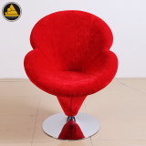 Fabric Upholstered Petunia Flower Leisure Chair