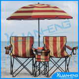 2 Person Folding Beach Chair with Umbrella and Table