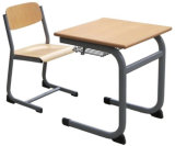 School Furniture High Quality Fixed Single Desk & Chair for Student