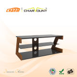 High Quality MDF & Tempered Glass TV Stand Has Cable Management (CT-FTVS-CM101)