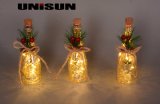 Christmas Decoration Light Glass Craft with Copper String LED Light for Wall Art (17010)