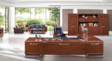 Top Grade Antique Rectanglar Walnut Executive Office Desk (FOH-B8F281)