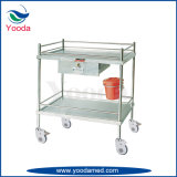 Hospital Stainless Steel Medical Trolley with One Drawer