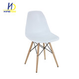 Iconic Designs Eams Replica Wooden Leg Modern White Dining Plastic Chair