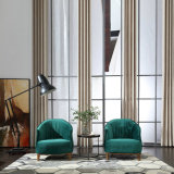 Green Fabric Chair for Living Room Furniture