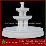 Garden Decoration White Marble Natural Stone Sculpture Water Feature Fountain