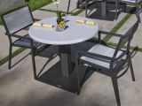 Leisure Simple Mesh Fabric Dining Chair and Table Set