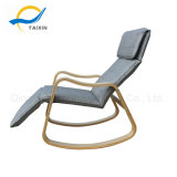 (TXRC-10) Sofa Fabric Bend Wood Arm Rocking Chair