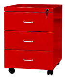 High Quality Pulley Steel Mobile Pedestal 3 Drawers Metal Filing Cabinet