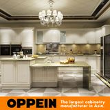 Classic Elegant Wood Lacquer Modular Kitchen Cabinets with Island (OP15-L31)