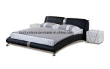 Rishon King Size Modern Design Black Leather Platform Bed