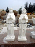 White Marble Outdoor Garden Sculpture Stone Carving Buddha Statue for Sale