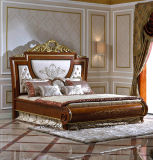 0038 Import Beech Solid Wood Carved by Hand Style Bed