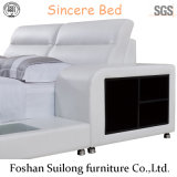 Modern Furniture Bed Real Leather