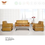 Modern Design Office Leather Sofa Covered with Metal Leg (HY-S1019)