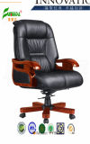 Swivel Leather Executive Office Chair with Solid Wood Foot (FY9035)