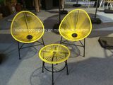 Steel 3PCS Moder Furniture Circular Set by Table+Chairs