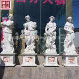 Sichuan Pure White Marble Seasons Lady Statues