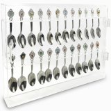 Premium Acrylic Souvenir Spoon Display Case Wall Mountable Organizer Storage Holder