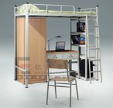 School Dormitory Bunk Bed Furniture Loft Bed with Desk