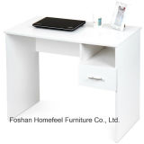 Simple Wooden White Study Computer Laptop Desk with Drawer
