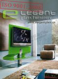 Modern Curved Glass TV Stand, TV Cabinet -T322