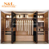 New Modern Style Bedroom Furniture Wooden Folding Fabric Wardrobe