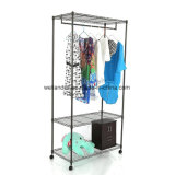 Adjustable 3 Tiers Epoxy Metal Garment Wardrobe Rack Shelf (CJ-B1030)