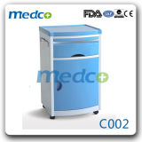 Movable Medical Furniture Nightstand, Hospital ABS Bed Side Cabinet