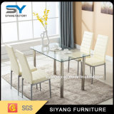 European High Quality Dining Table with Tempered Glass