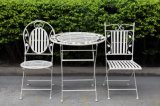 Powerlon Wrought Iron Patio Set Foldable Casual Outdoor Garden Furniture Table and Chair