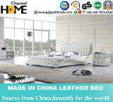 Fashion Modern Bedroom White Leather Bed (HC311)