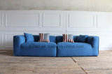 Blue Color Fabric Living Room Furniture Modern Fabric Designs European Fabric Sofa